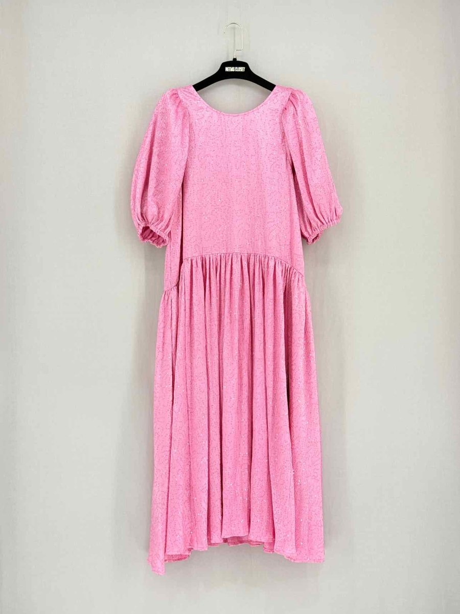 Pre-loved STINE GOYA Amelia Pink Size Small Midi Dress at Reems Closet