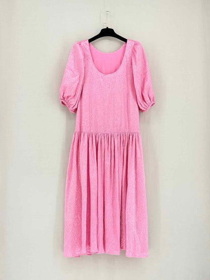 Pre-loved STINE GOYA Amelia Pink Size Small Midi Dress at Reems Closet