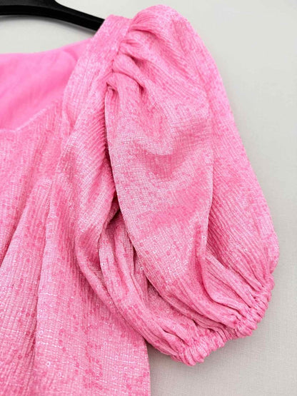 Pre-loved STINE GOYA Amelia Pink Size Small Midi Dress at Reems Closet