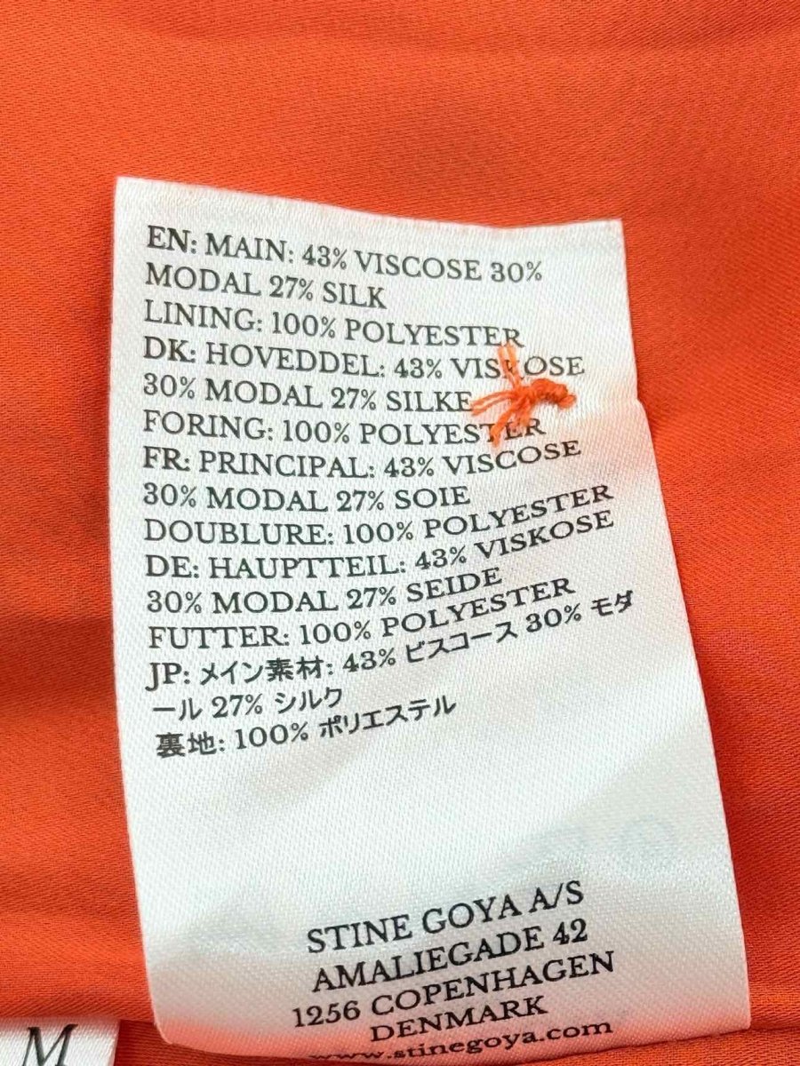 Pre - loved STINE GOYA Judy Orange Fringed Size Medium Long Dress at Reems Closet