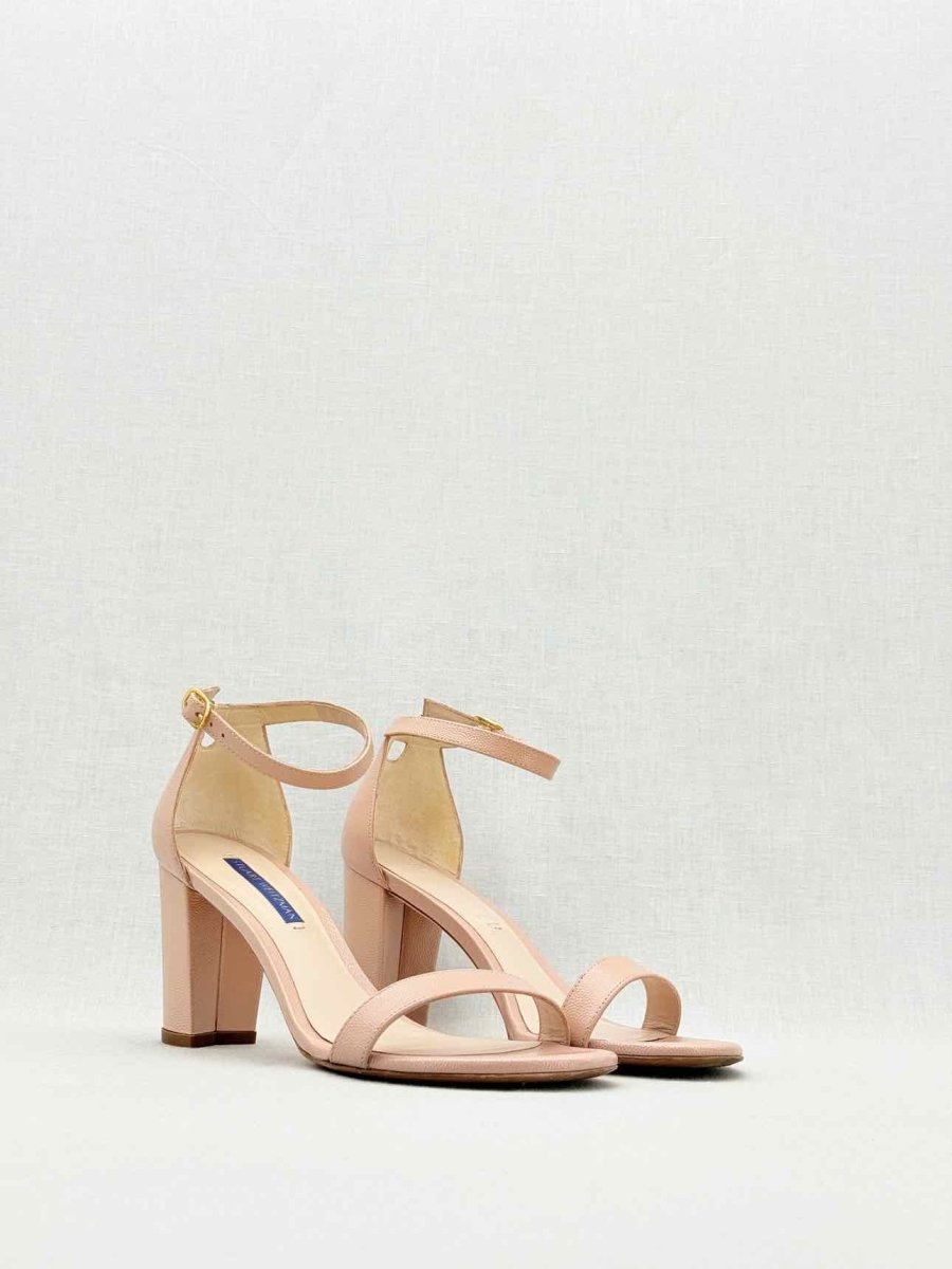 Pre - loved STUART WEITZMAN Ash Pink Size EU 38 Heeled Sandals at Reems Closet