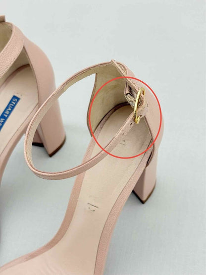 Pre - loved STUART WEITZMAN Ash Pink Size EU 38 Heeled Sandals at Reems Closet
