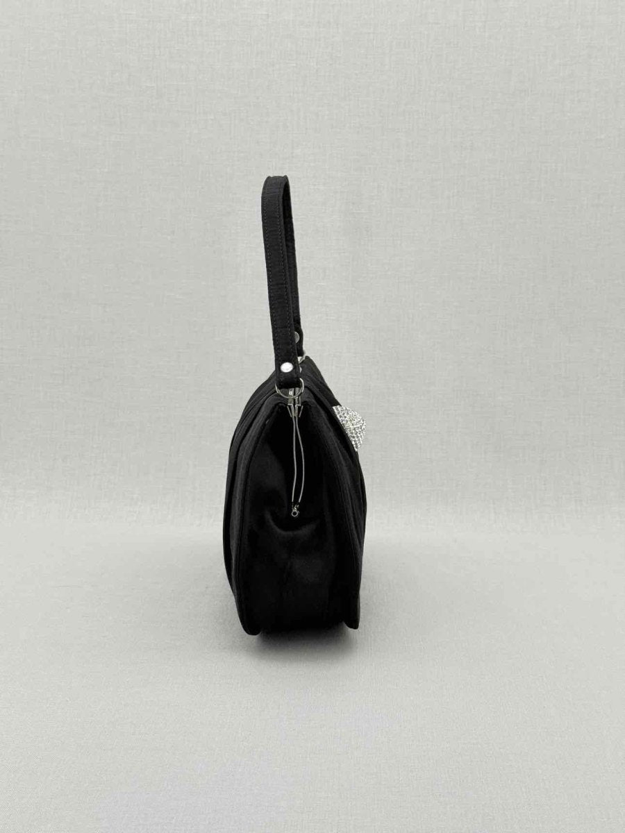 Pre - loved STUART WEITZMAN Black Clutch at Reems Closet