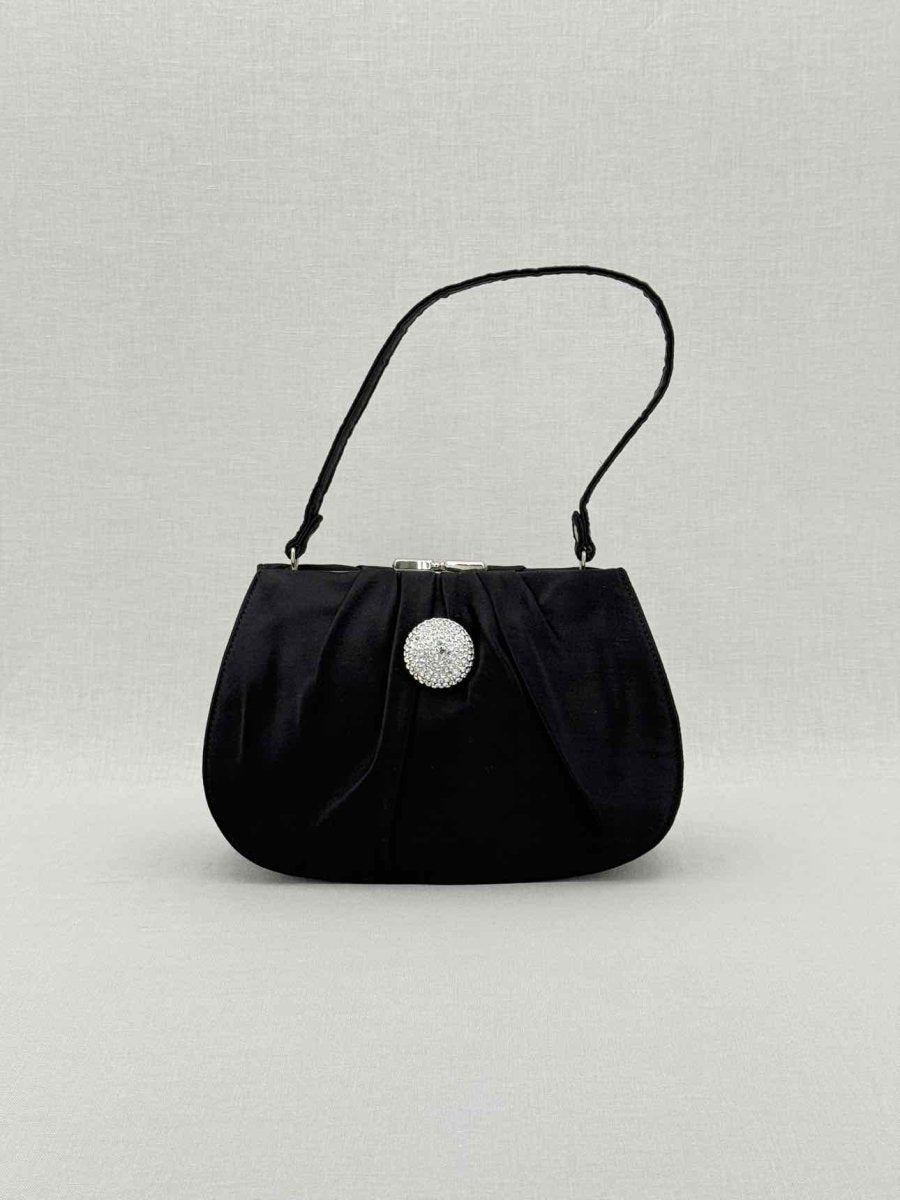 Pre - loved STUART WEITZMAN Black Clutch at Reems Closet