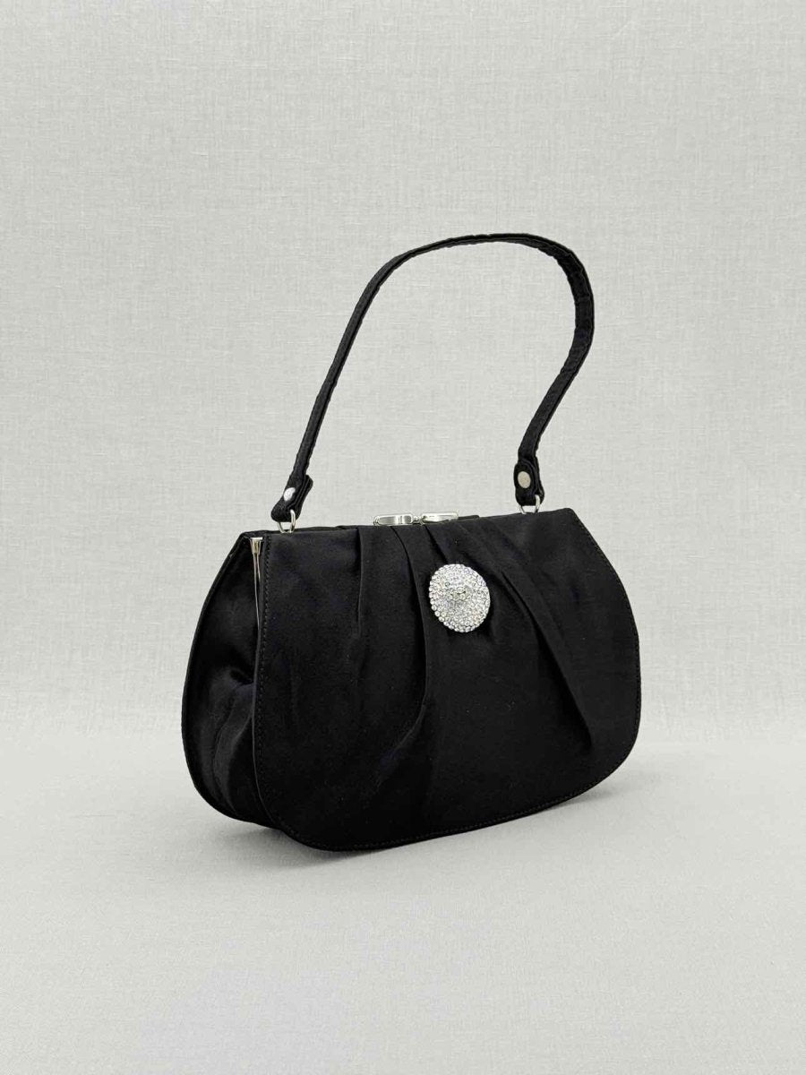 Pre - loved STUART WEITZMAN Black Clutch at Reems Closet