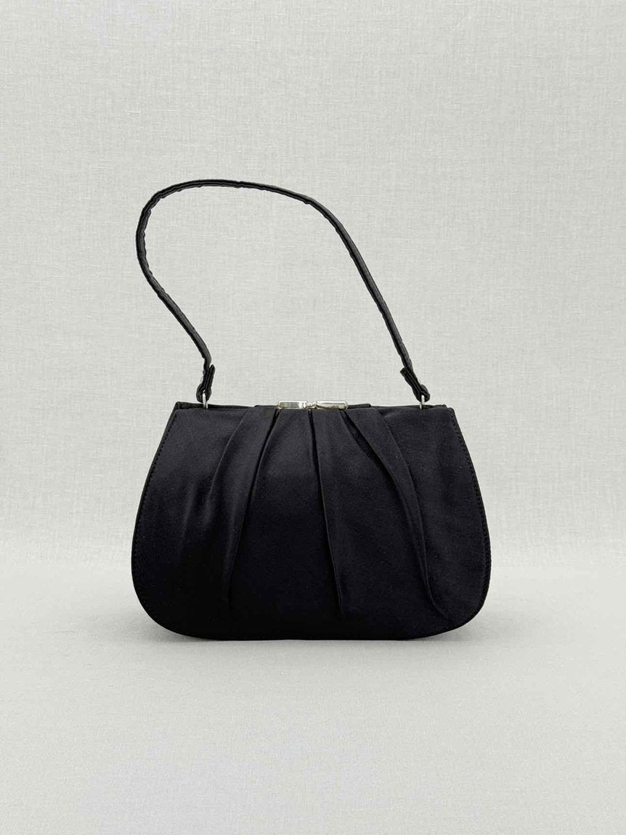 Pre - loved STUART WEITZMAN Black Clutch at Reems Closet