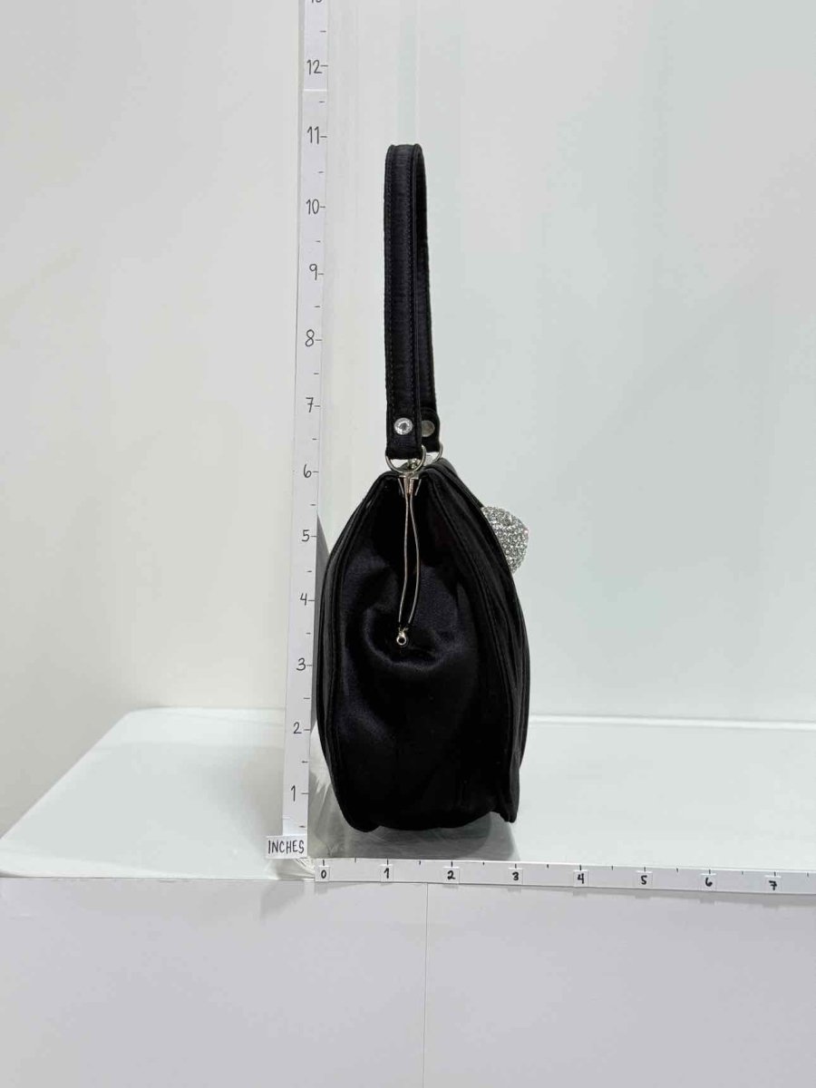 Pre - loved STUART WEITZMAN Black Clutch at Reems Closet