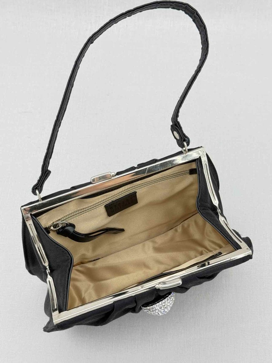 Pre - loved STUART WEITZMAN Black Clutch at Reems Closet