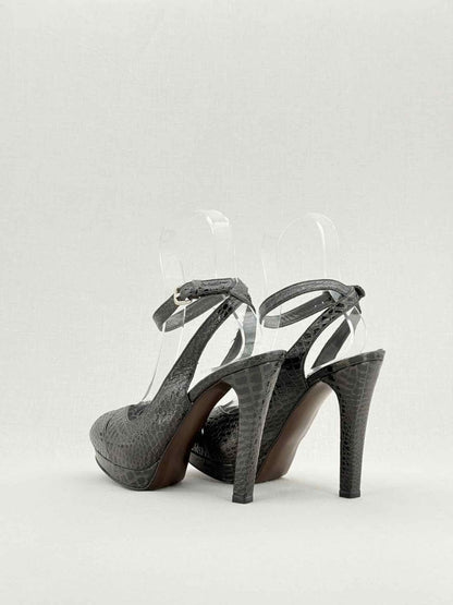 Pre - loved STUART WEITZMAN Black Size EU 37 Heeled Sandals at Reems Closet