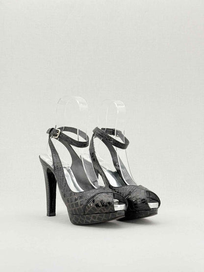 Pre - loved STUART WEITZMAN Black Size EU 37 Heeled Sandals at Reems Closet