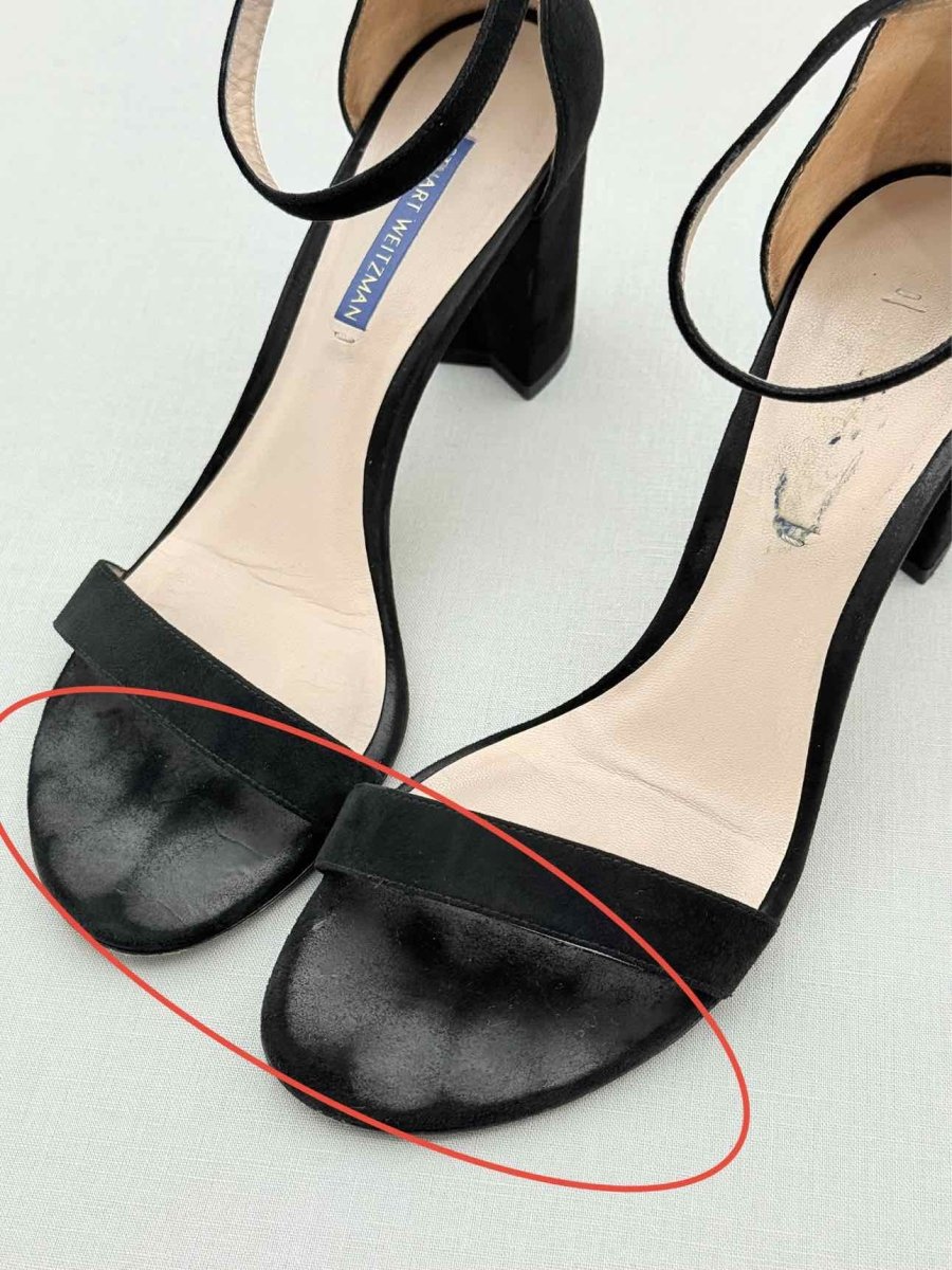 Pre - loved STUART WEITZMAN Black Size EU 38 Heeled Sandals at Reems Closet