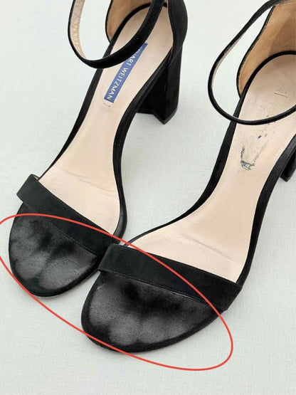 Pre - loved STUART WEITZMAN Black Size EU 38 Heeled Sandals at Reems Closet