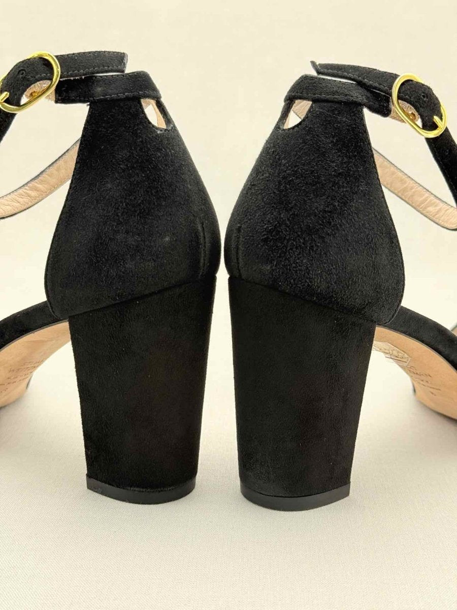 Pre - loved STUART WEITZMAN Black Size EU 38 Heeled Sandals at Reems Closet