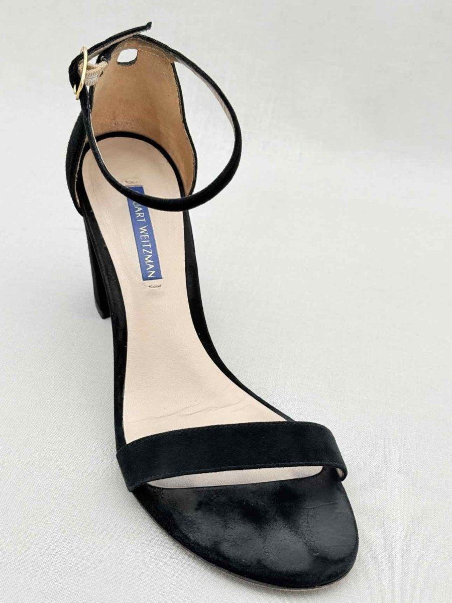 Pre - loved STUART WEITZMAN Black Size EU 38 Heeled Sandals at Reems Closet