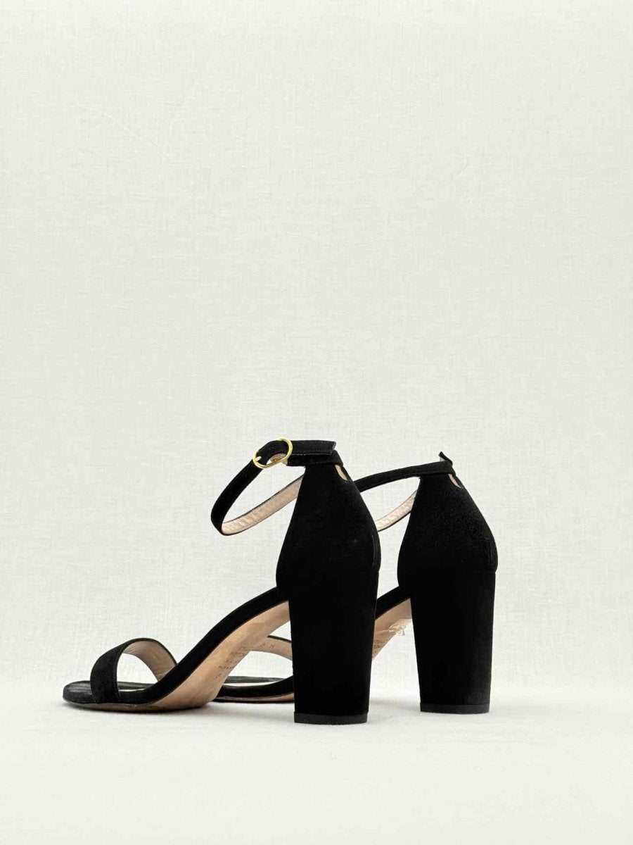 Pre - loved STUART WEITZMAN Black Size EU 38 Heeled Sandals at Reems Closet