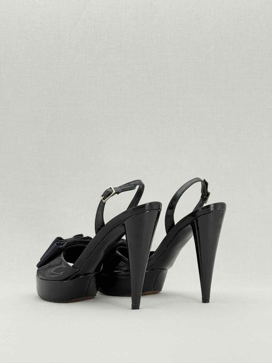 Pre - loved STUART WEITZMAN Black Size EU 38.5 Heeled Sandals at Reems Closet