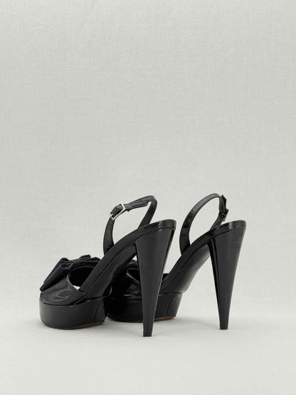 Pre - loved STUART WEITZMAN Black Size EU 38.5 Heeled Sandals at Reems Closet