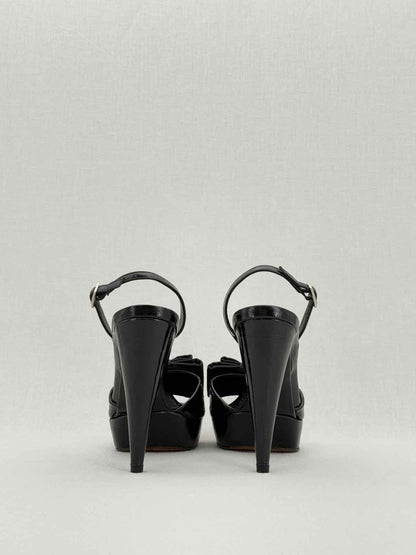 Pre - loved STUART WEITZMAN Black Size EU 38.5 Heeled Sandals at Reems Closet