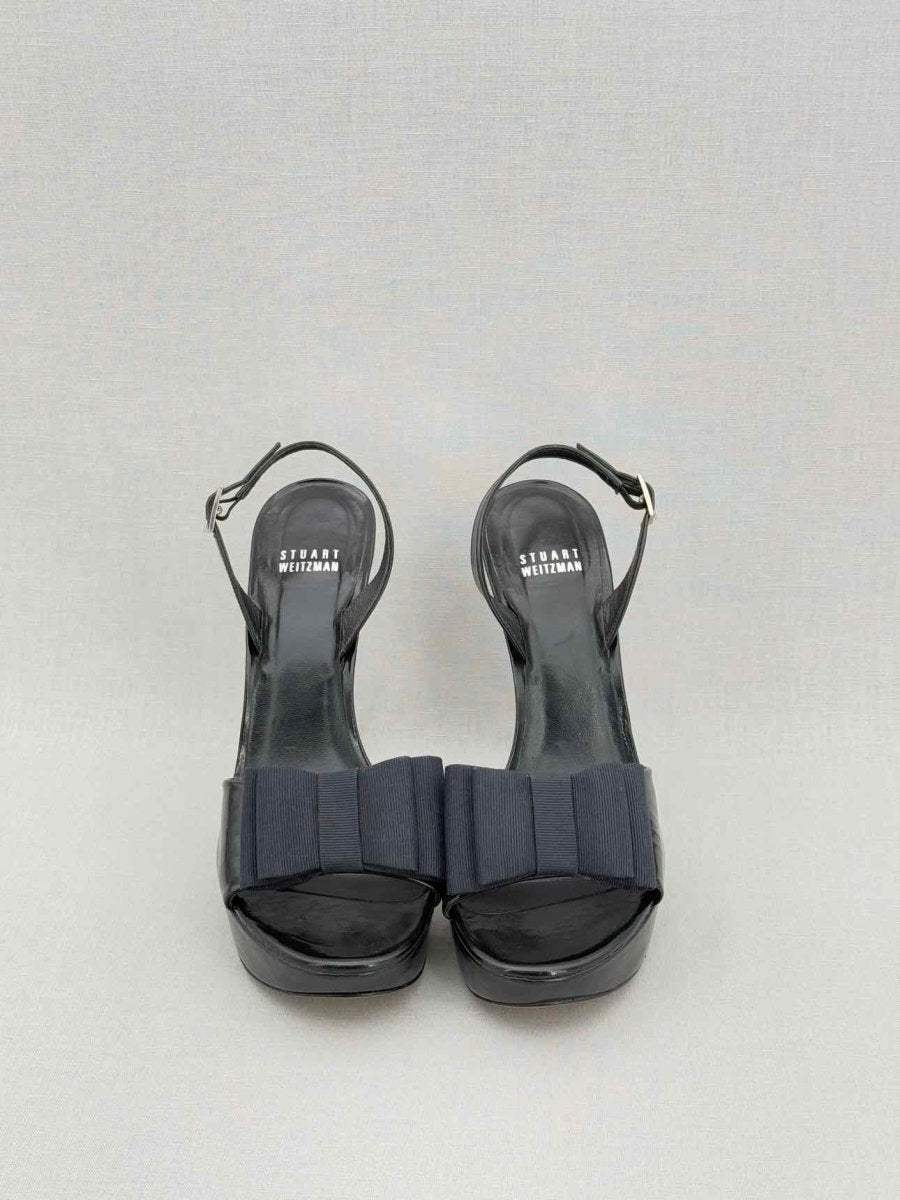 Pre - loved STUART WEITZMAN Black Size EU 38.5 Heeled Sandals at Reems Closet