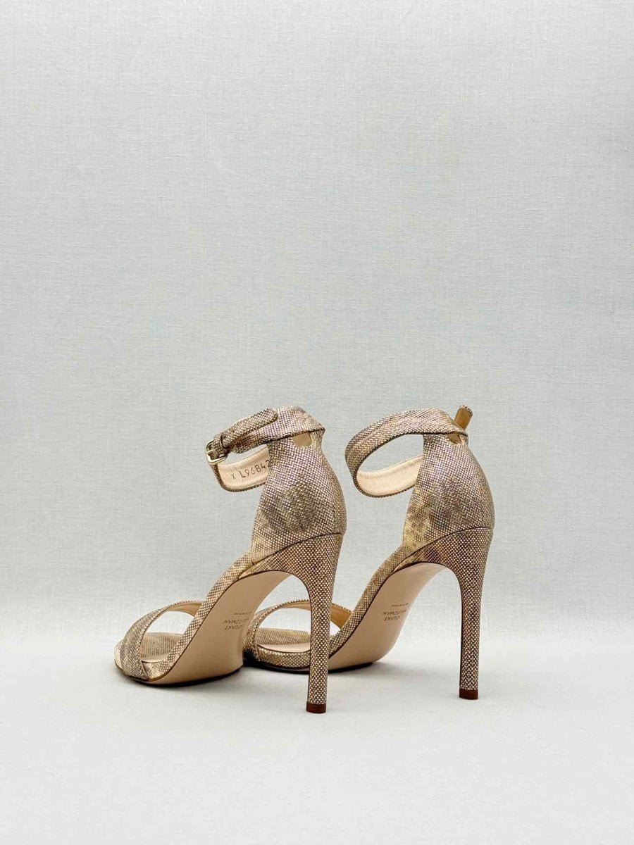 Pre-loved STUART WEITZMAN Bronze Size EU 38 Heeled Sandals at Reems Closet
