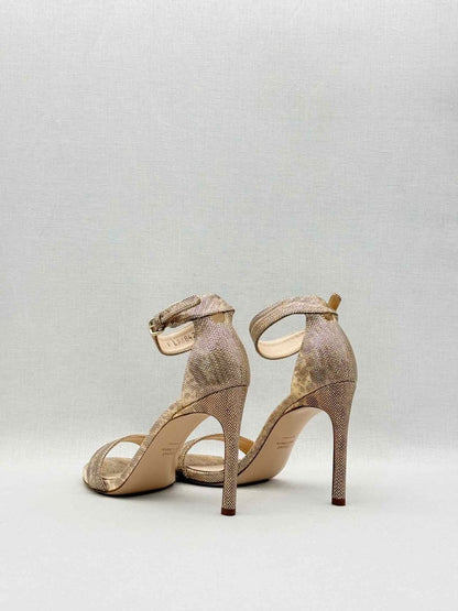 Pre-loved STUART WEITZMAN Bronze Size EU 38 Heeled Sandals at Reems Closet