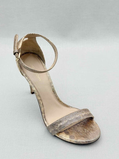 Pre-loved STUART WEITZMAN Bronze Size EU 38 Heeled Sandals at Reems Closet