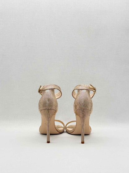 Pre-loved STUART WEITZMAN Bronze Size EU 38 Heeled Sandals at Reems Closet