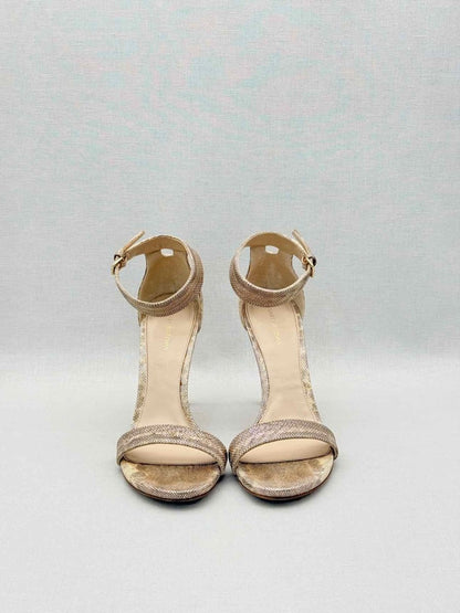Pre-loved STUART WEITZMAN Bronze Size EU 38 Heeled Sandals at Reems Closet