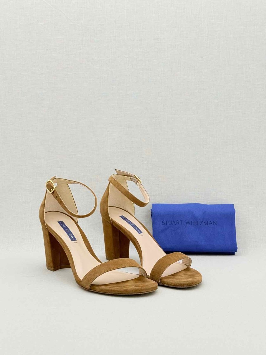 Pre - loved STUART WEITZMAN Brown Size EU 38 Heeled Sandals at Reems Closet