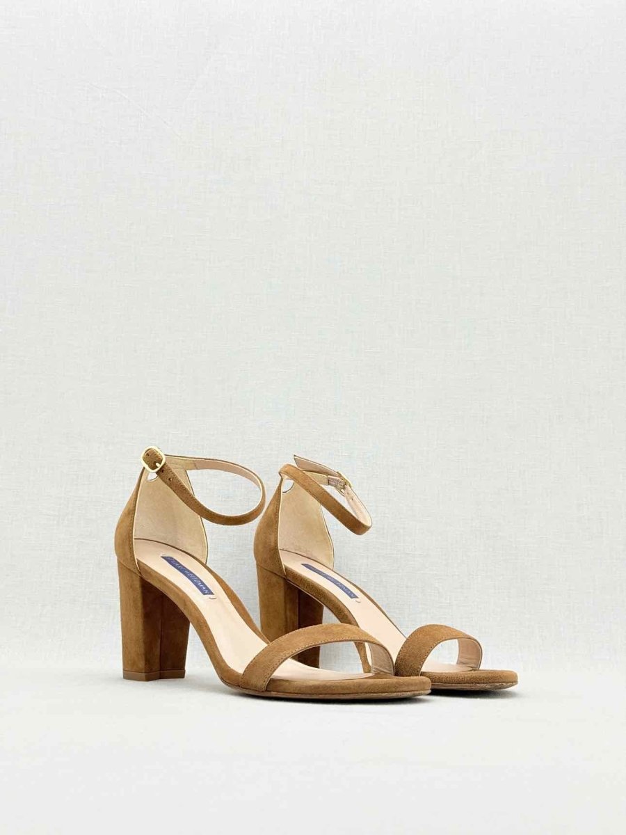 Pre - loved STUART WEITZMAN Brown Size EU 38 Heeled Sandals at Reems Closet