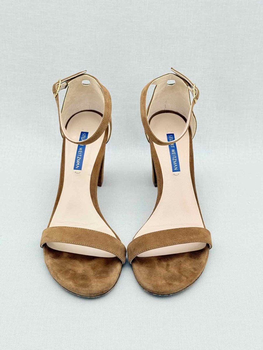Pre - loved STUART WEITZMAN Brown Size EU 38 Heeled Sandals at Reems Closet