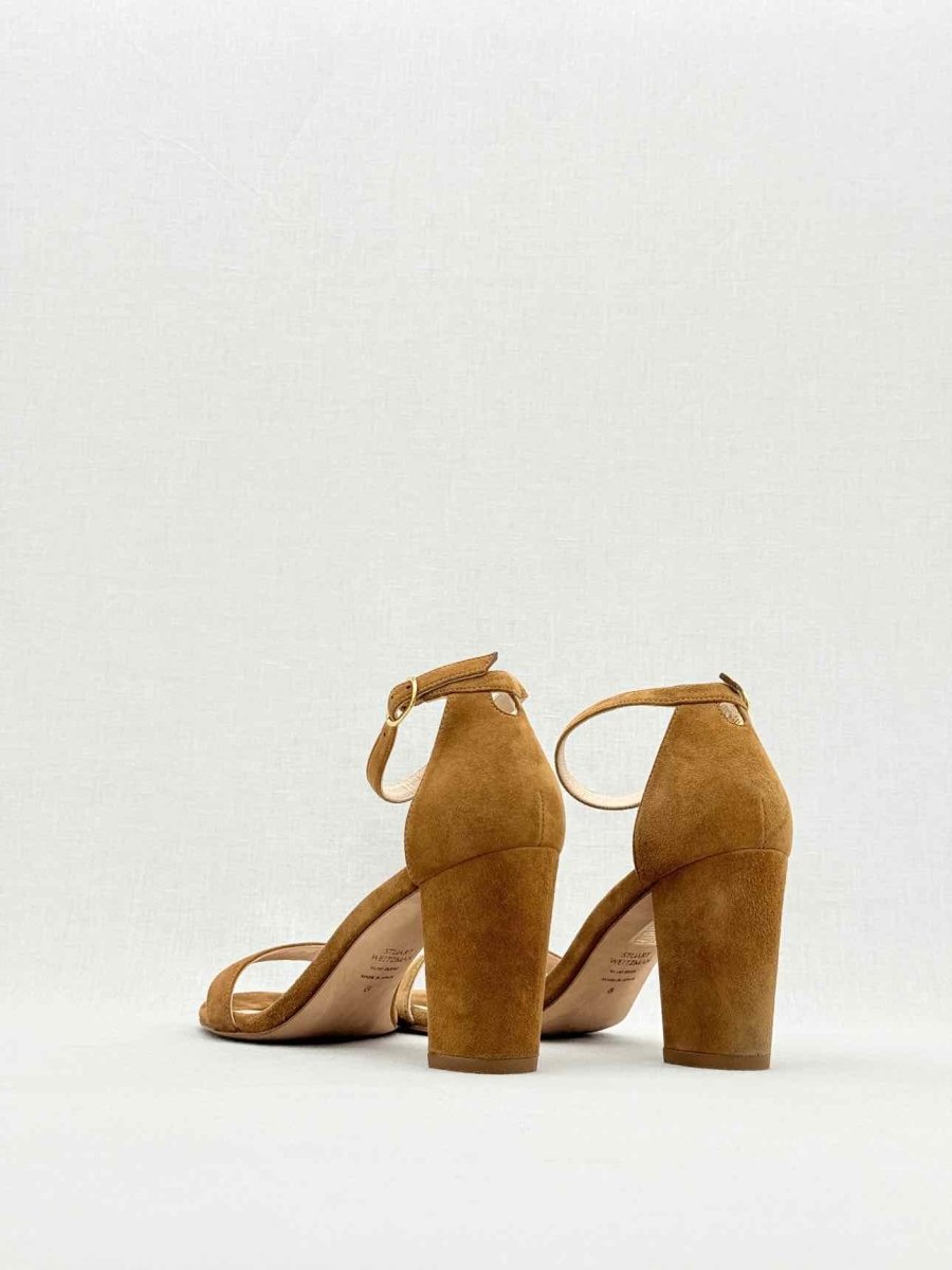Pre - loved STUART WEITZMAN Brown Size EU 38 Heeled Sandals at Reems Closet