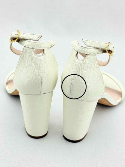 Pre - loved STUART WEITZMAN Cream Size EU 38 Heeled Sandals at Reems Closet