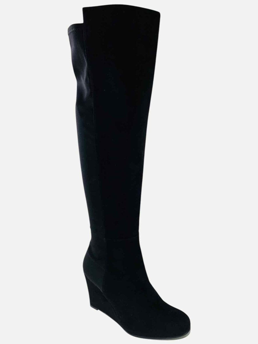 Pre - loved STUART WEITZMAN Demiswoon Black Knee High Boots 38 at Reems Closet