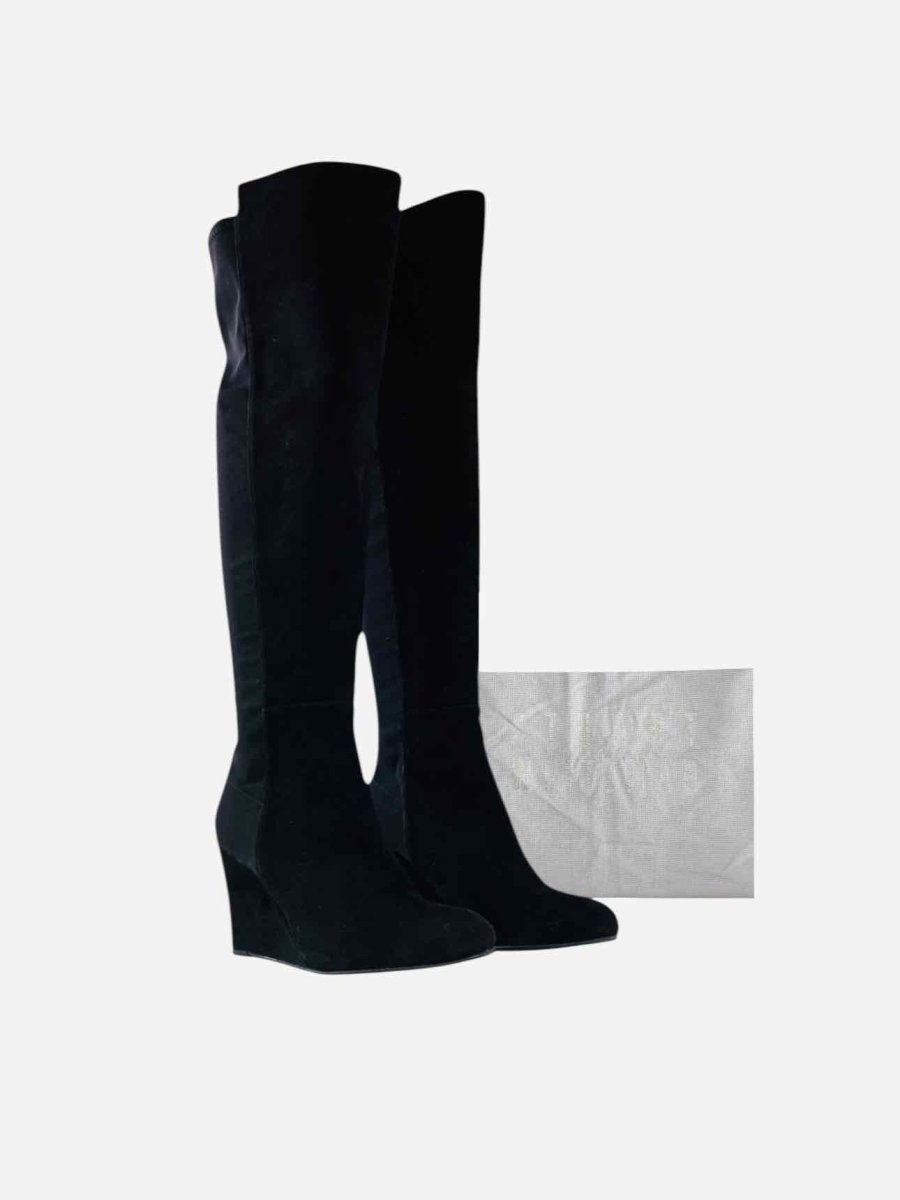 Pre - loved STUART WEITZMAN Demiswoon Black Knee High Boots 38 at Reems Closet