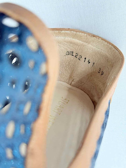 Pre - loved STUART WEITZMAN Espadrille Laser cut Size EU 39 Flats at Reems Closet