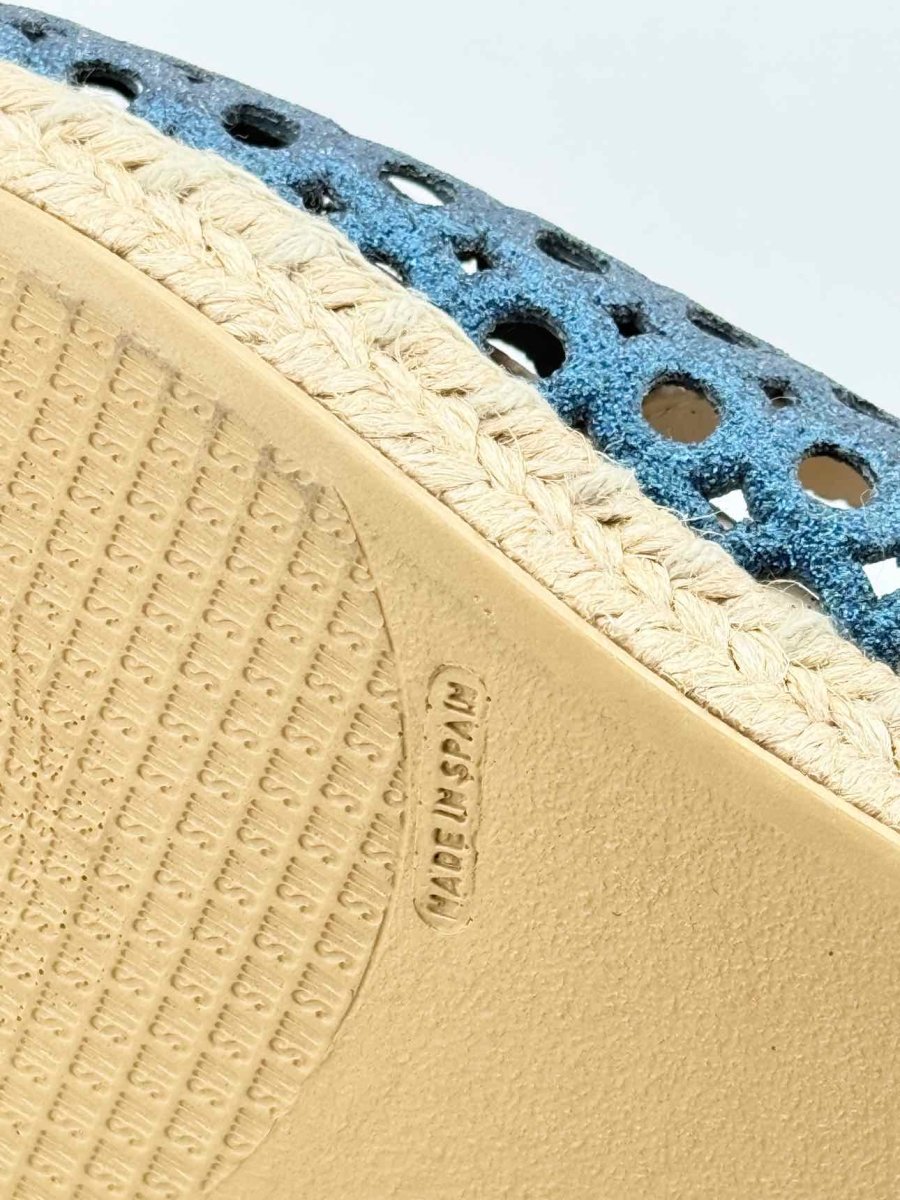 Pre - loved STUART WEITZMAN Espadrille Laser cut Size EU 39 Flats at Reems Closet