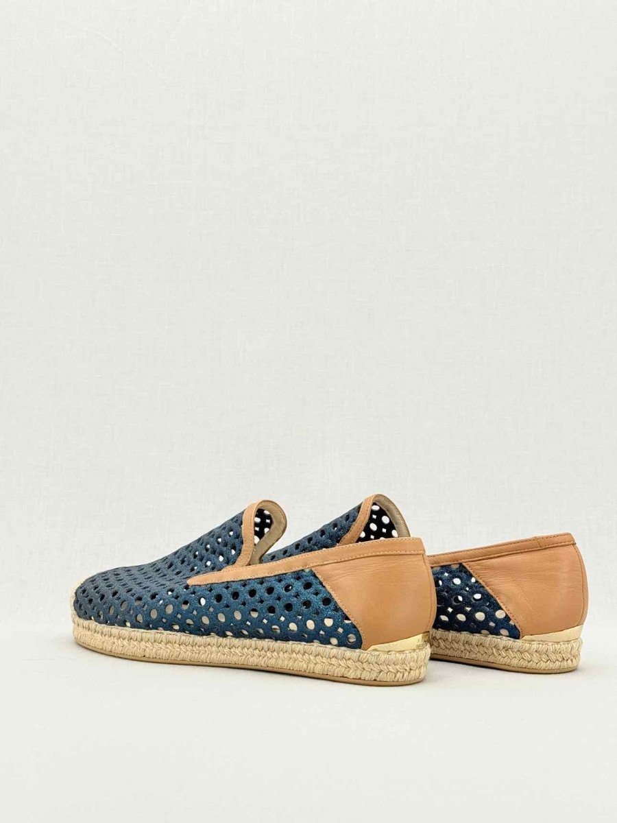 Pre - loved STUART WEITZMAN Espadrille Laser cut Size EU 39 Flats at Reems Closet