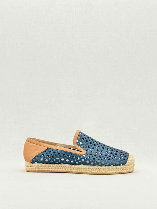 Pre - loved STUART WEITZMAN Espadrille Laser cut Size EU 39 Flats at Reems Closet