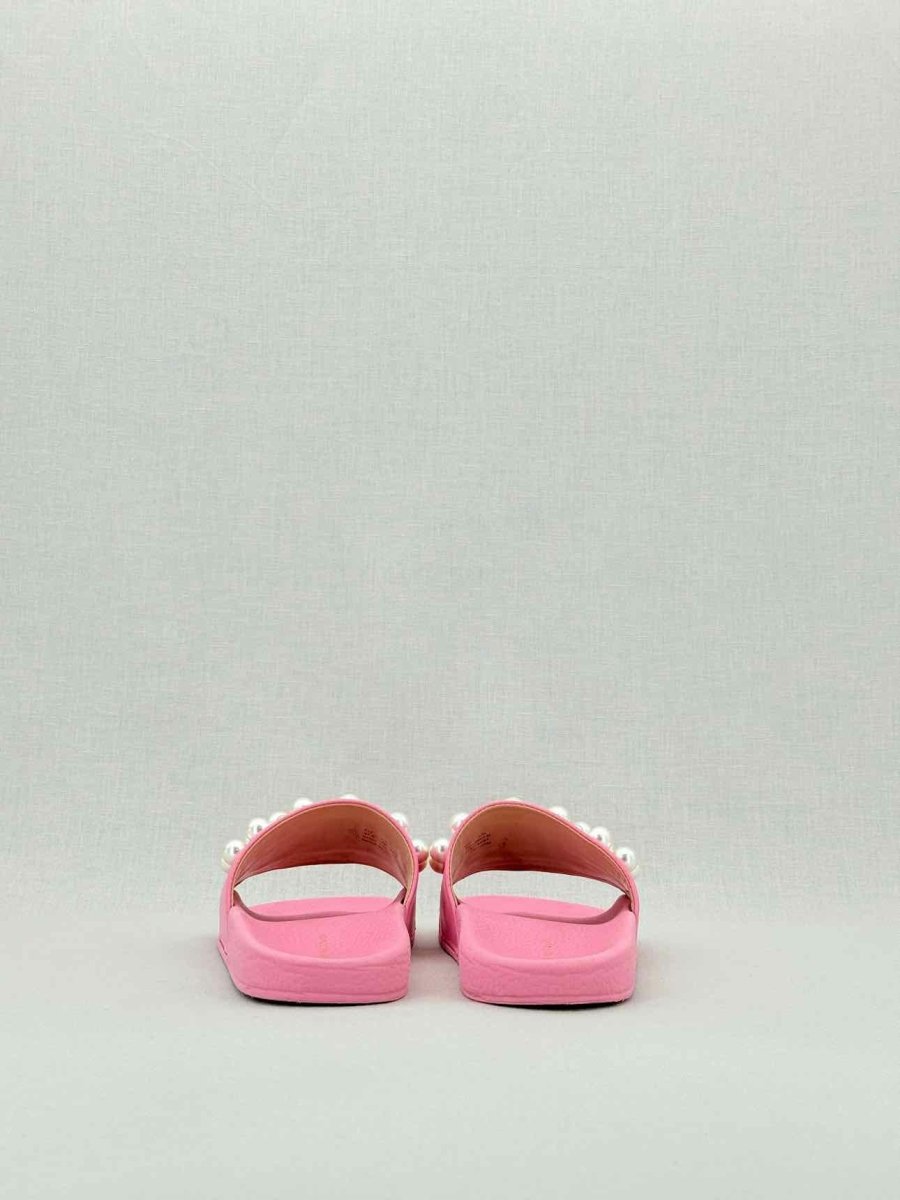 Pre - loved STUART WEITZMAN Goldie Pool Pink Size EU 37.5 Slides at Reems Closet