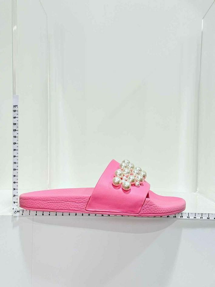 Pre - loved STUART WEITZMAN Goldie Pool Pink Size EU 37.5 Slides at Reems Closet