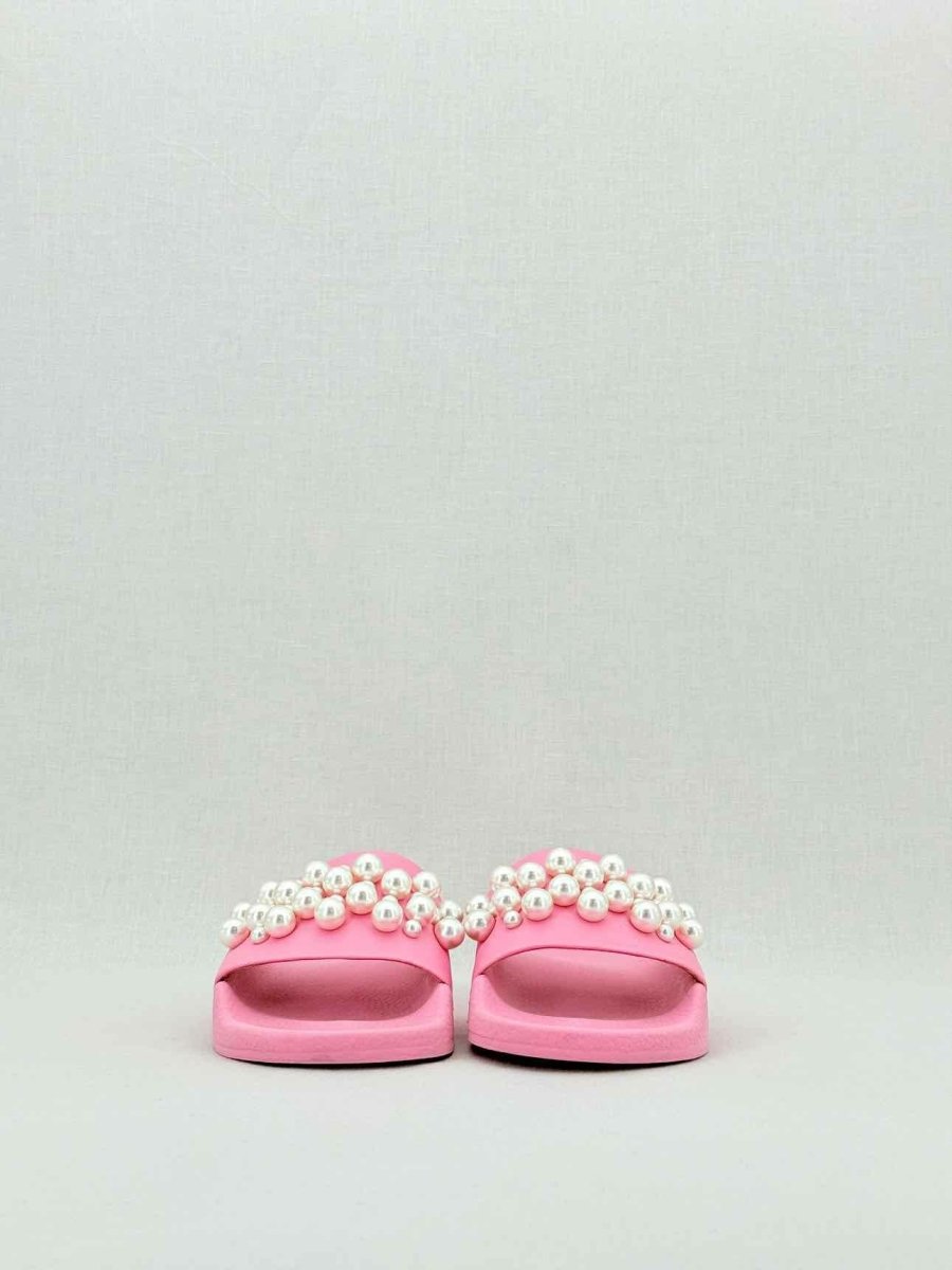 Pre - loved STUART WEITZMAN Goldie Pool Pink Size EU 37.5 Slides at Reems Closet