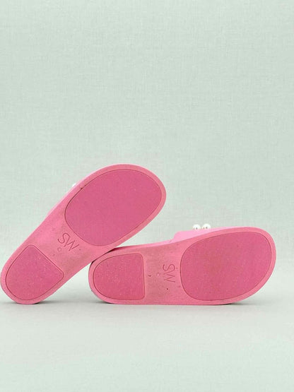 Pre - loved STUART WEITZMAN Goldie Pool Pink Size EU 37.5 Slides at Reems Closet