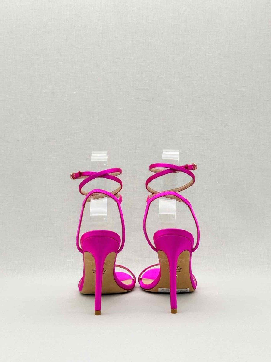Pre-loved STUART WEITZMAN Merinda Pink Size EU 38 Heeled Sandals at Reems Closet