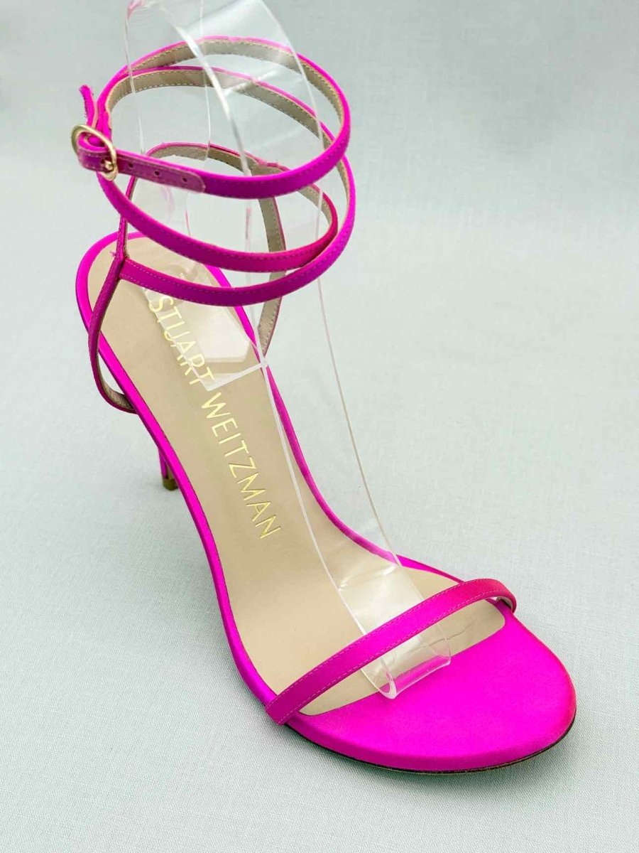 Pre-loved STUART WEITZMAN Merinda Pink Size EU 38 Heeled Sandals at Reems Closet