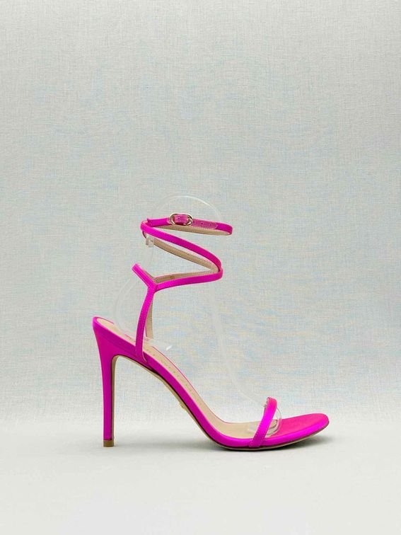 Pre-loved STUART WEITZMAN Merinda Pink Size EU 38 Heeled Sandals at Reems Closet