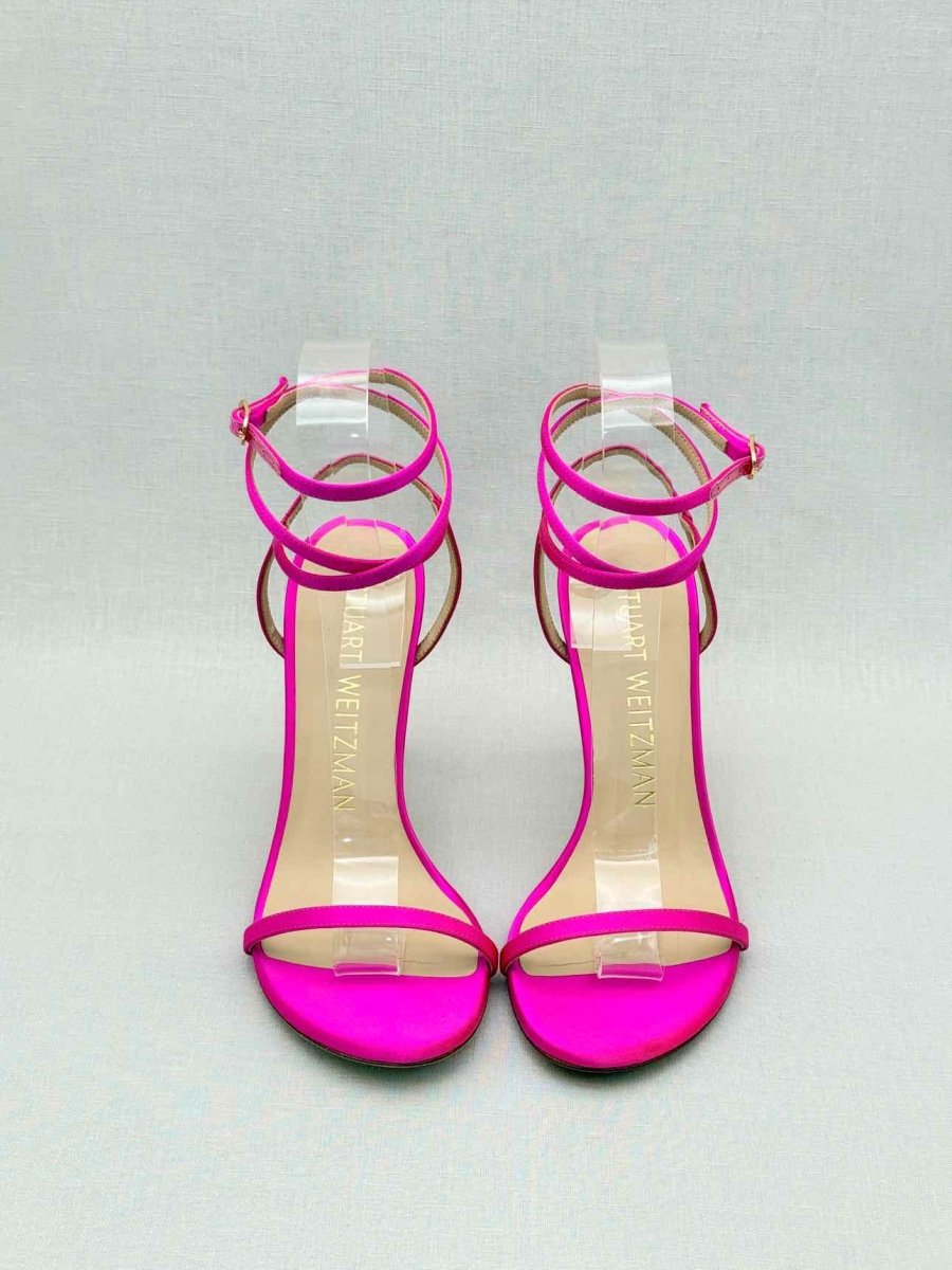 Pre-loved STUART WEITZMAN Merinda Pink Size EU 38 Heeled Sandals at Reems Closet