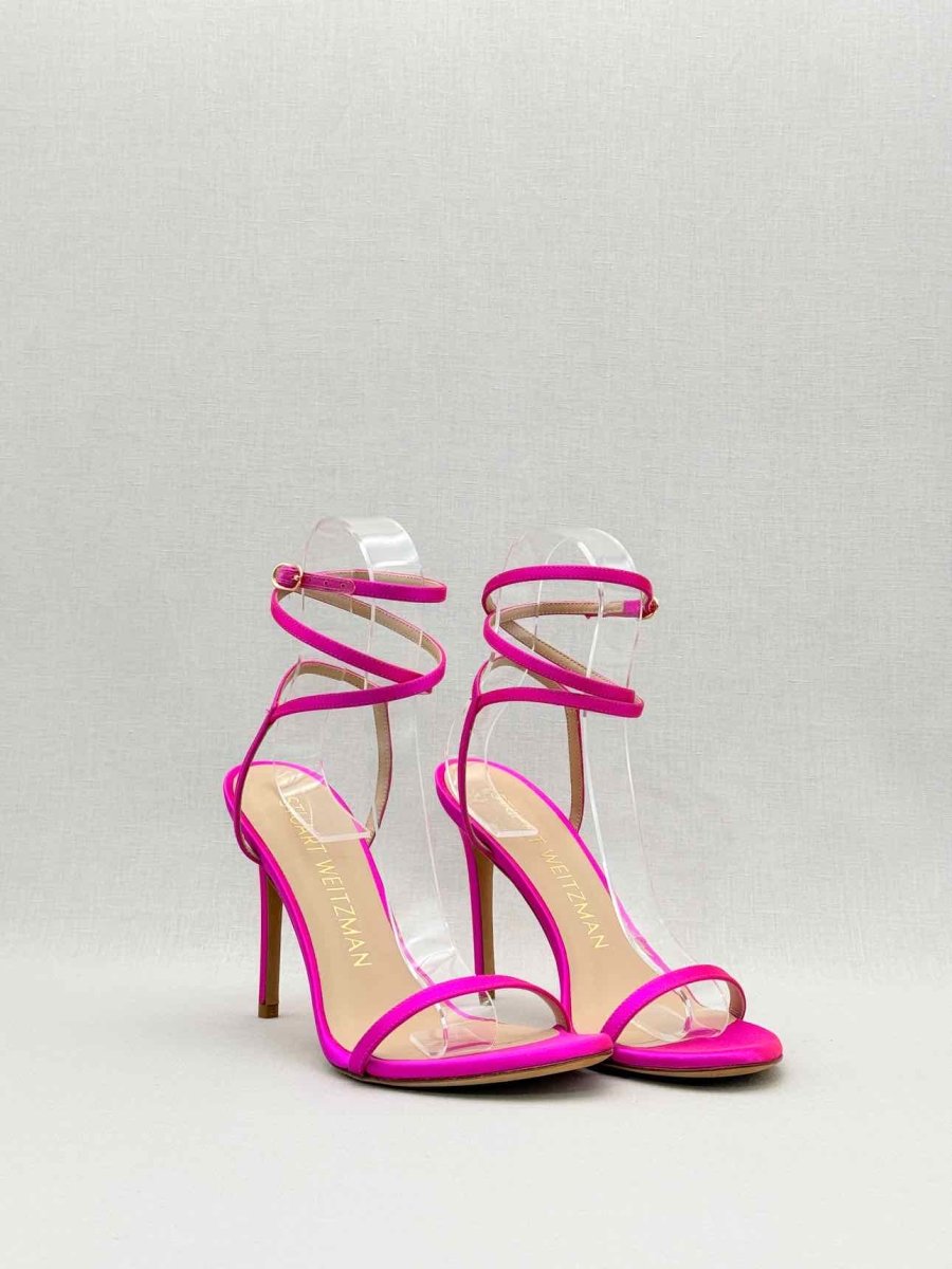 Pre-loved STUART WEITZMAN Merinda Pink Size EU 38 Heeled Sandals at Reems Closet