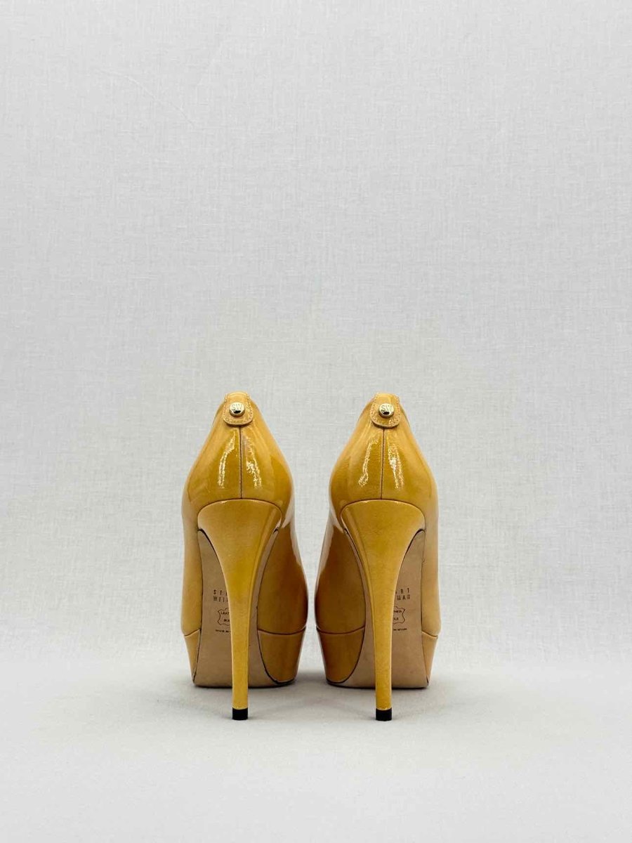 Pre - loved STUART WEITZMAN Open Toe Yellow Size EU 38 Pumps at Reems Closet