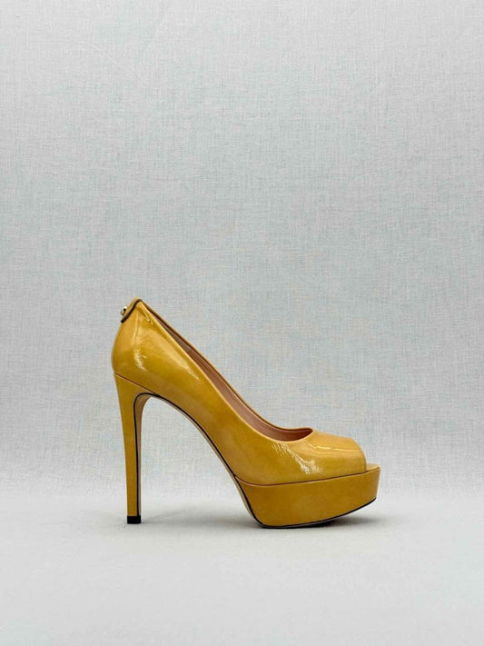 Pre - loved STUART WEITZMAN Open Toe Yellow Size EU 38 Pumps at Reems Closet